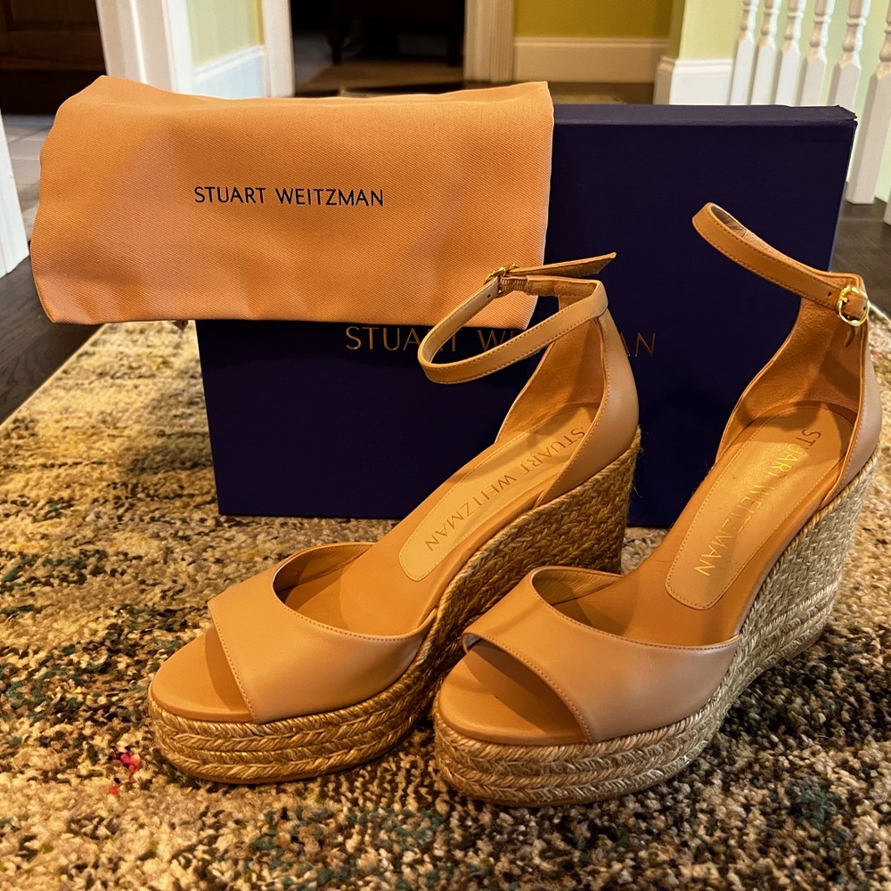 Stuart Weitzman Woven Wedge Sandal
